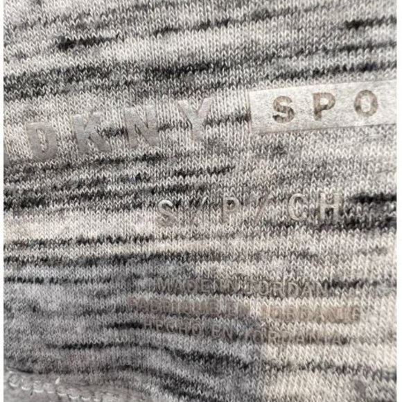 DKNY Womens Cowl Neck Sweater Long Sleeve Drawstring Size S Heather Gray - Picture 4 of 5